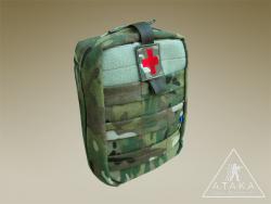 Стропы MOLLE на лицевой стороне в цвете основного камуфляжа  